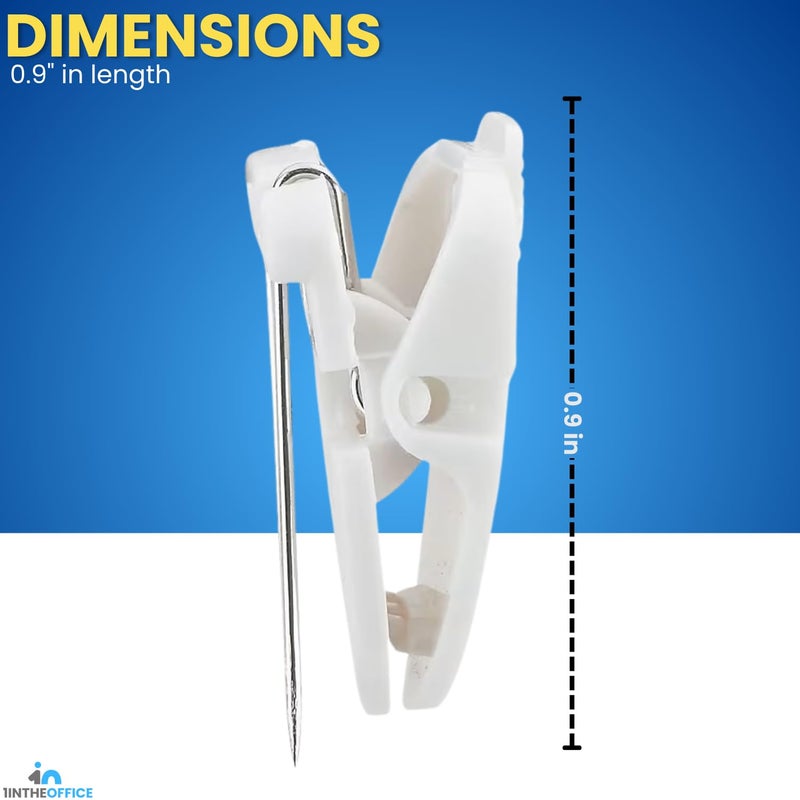 1InTheOffice Cubicle Clips  White  40/Pack (White) - Image 4